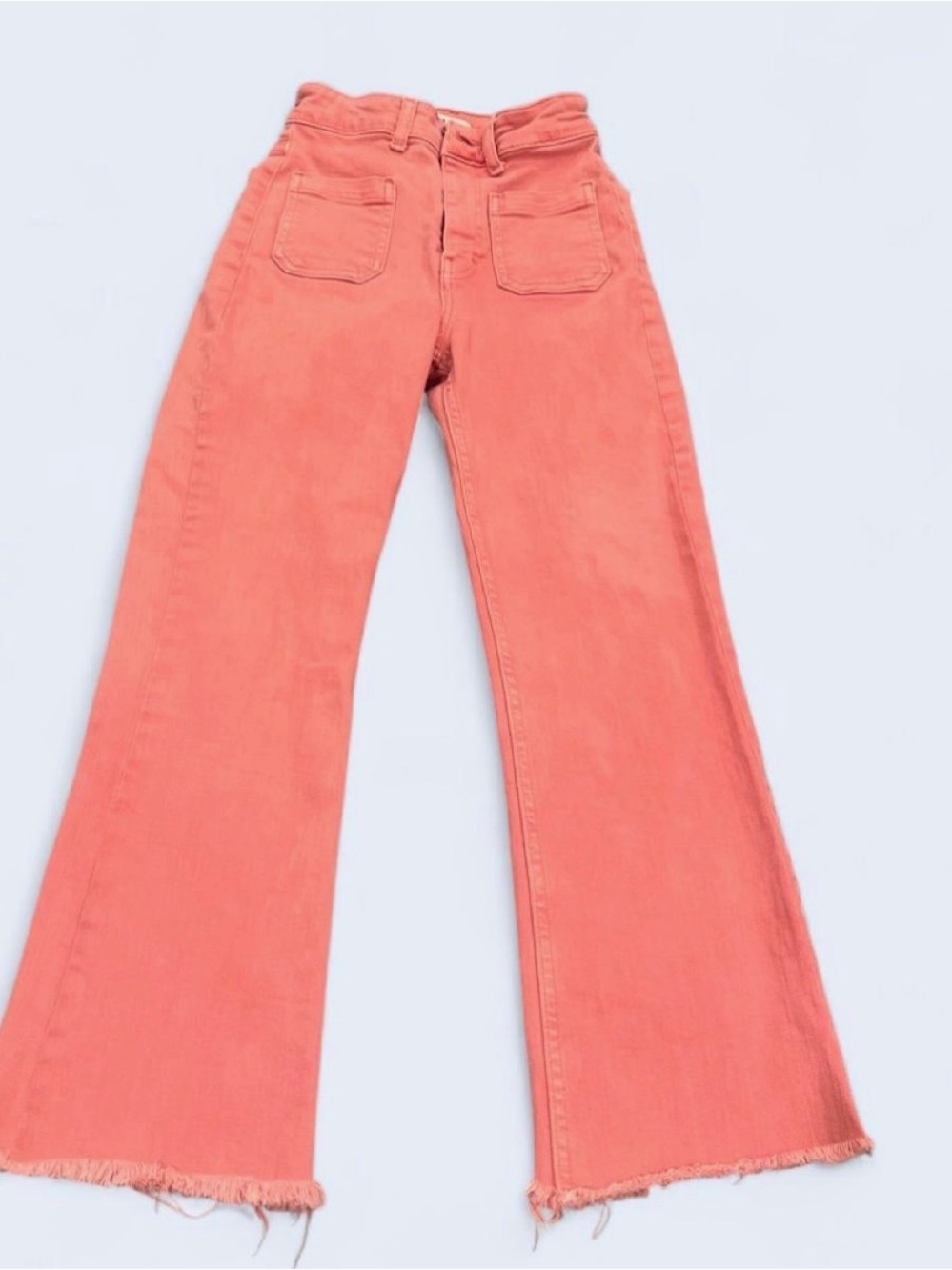 Pull&Bear Coral Wide-Leg Jeans